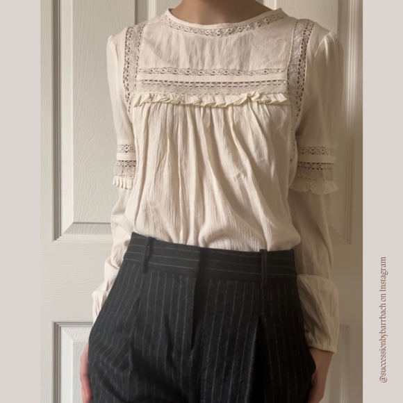 Ornate Ruffle Blouse by American Eagle, Women’s size S | Vintage-Style Blouse - Picture 3 of 6